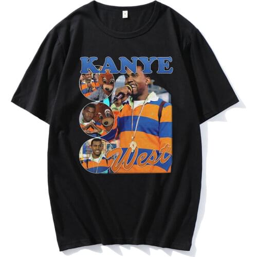 Hot Sale Tees Kanye West Printed Popular Style Couple T-shirts High Quality Unsiex T-shirt Oversize Cotton Classic Summer Tshirt