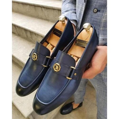 Men Shoes High Quality Pu Leather New Fashion Stylish Design Slip-on Shoes Casual Formal Basic Shoes Zapatos De Hombre HG020