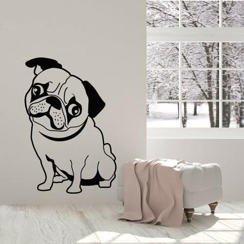 Cute Dog Wall Stickers Pet Shop Home Decor Art Murals Animal Grooming Salon Window Door Vinyl Self-adhesive Wall Decals Z205