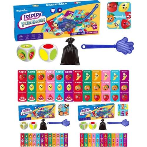 Board Game Educational Fruits Animal Interactive Digital Card Toy Montessori Early Childhood Parent-child Interactive Game Toys