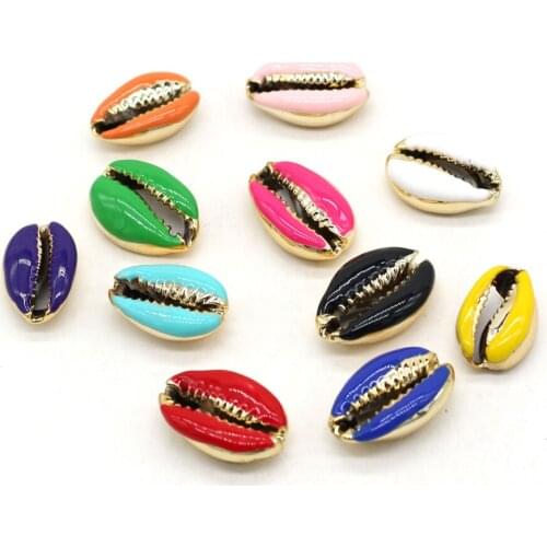 2021New Alloy Natural Conch Shell-shaped Incision Pendant Multi-color Handmade ExquisiteDIY Necklace Bracelet Jewelry Gift Party