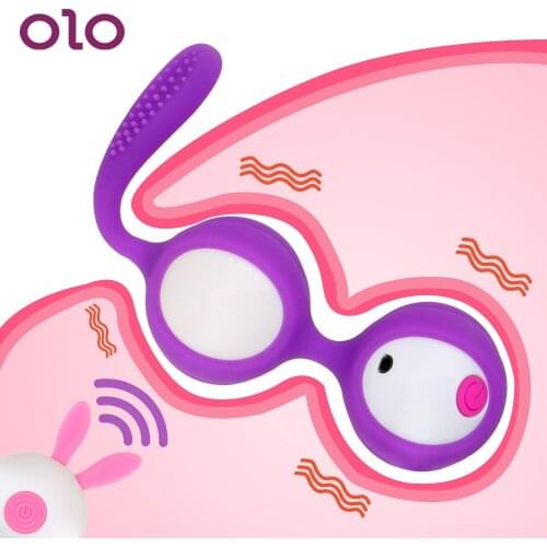 OLO 12 Speeds Smart Kegel Ball Vibrator Sex Toys for Women Vaginal Ball Vagina Tighten Exercise Three Stage Ben Wa Ball