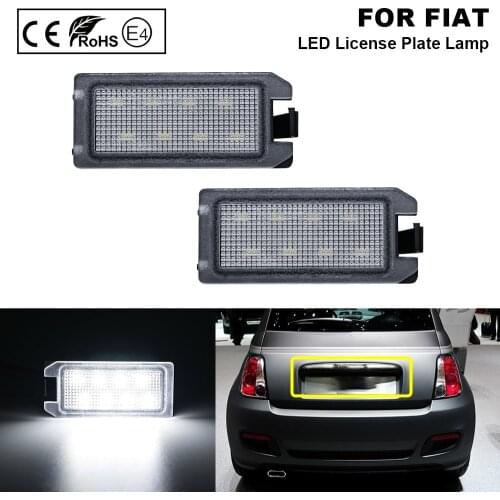 A Pair LED License Plate Light Number Plate Lamp For Jeep Grand Cherokee Compass Patriot Fiat 500 Dodge Viper Maserati Levante