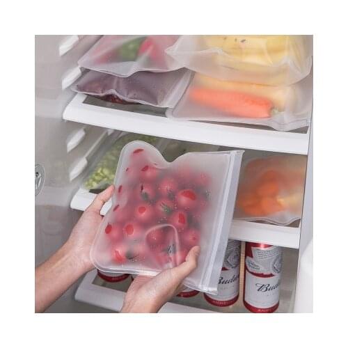 Silicone Food Storage Containers Leakproof Containers Reusable Stand Up Zip Shut Bag Cup Fresh Bag Food Storage Bag