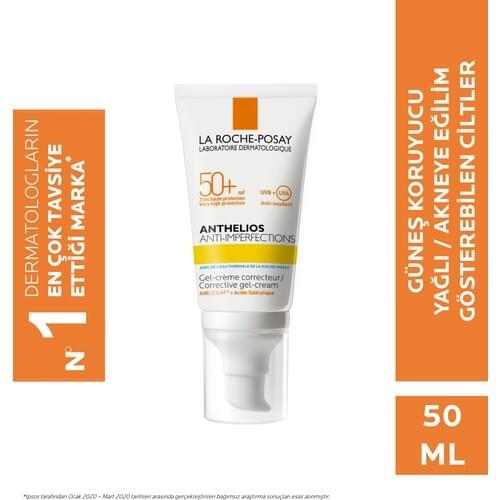 La Roche-Posay Anti-Imperfections of Anthelios Sunscreen Acne Trend Showing Skin Spf50 + Protection 50Ml