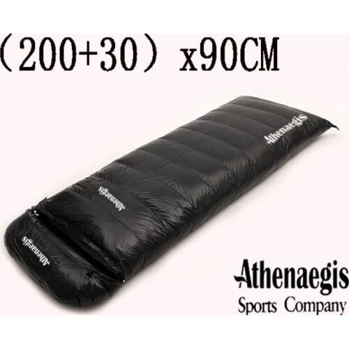 Ultralarge Size (200+30)*90CM White Goose Down 600g/800g/1000g Filling Breathable Thickening Camping Down Sleeping Bag