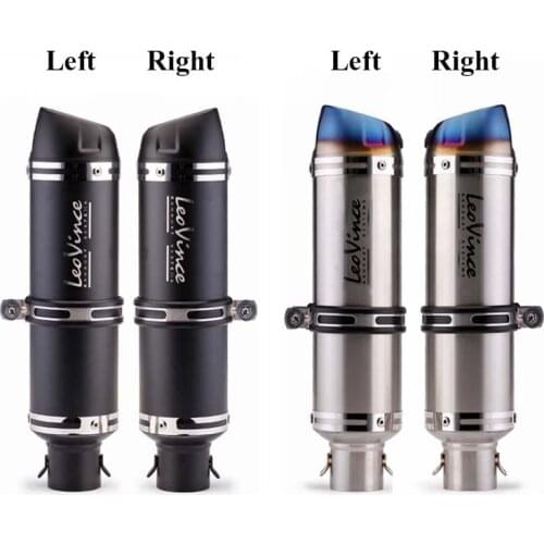 Left and Right side Universal Motorcycle LeoVince Exhaust Muffler Pipe Escape moto Silencer for FZ6N R1 R3 GSXR1000 Z1000 ZX14R
