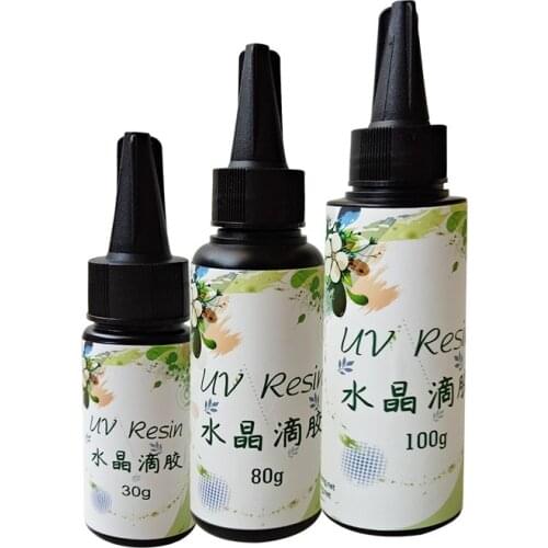 Hard UV Resin Glue Crystal Clear Ultraviolet Curing Epoxy Resin UV Glue Solar Cure Sunlight Activated DIY Jewelry Making Tools