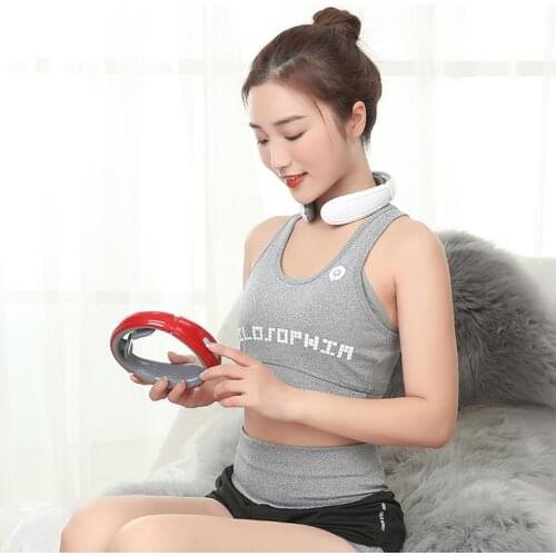 Intelligent Back and Neck Massager Electric Pulse Far Infrared Heating Pain Relief Tool Health Care Relaxation Cervical Massage