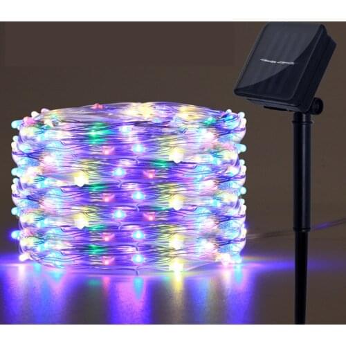 1/2/3/4/5/10M 100LED String Lights Fairy Holiday Christmas Party Garland Solar Garden Waterproof Lights J50