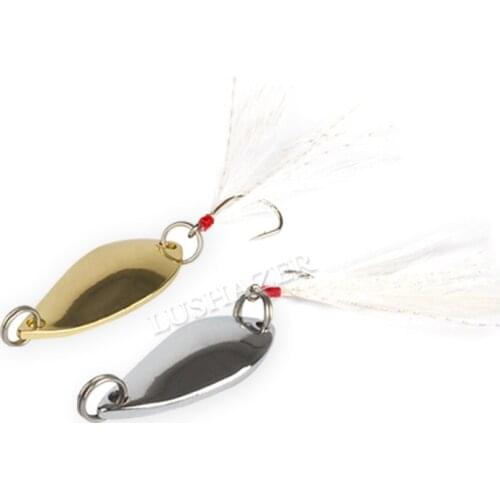 1pcs Metal 2.5g/3.5g/5g Fishing Lures Wobbler Spinner Bait Spoon Artificial Bass Hard Sequin Paillette Metal Steel Hook Lures