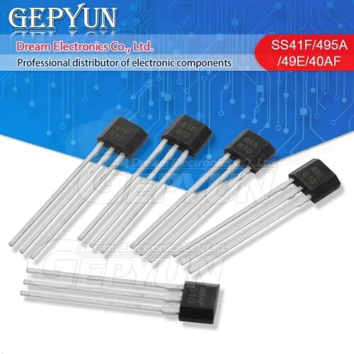 10pcs SS40AF SS41F SS495A SS49E 40AF 41F 495A 49E OH41F SS495A1 Ehigh sensitivity Hall sensor SS40 SS41 SS495 SS49