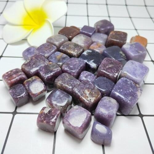 100-500g Natural Kunzite Crystal Tumbled stone lepidolite gemstone Crystal Polished palm stone Reiki Healing