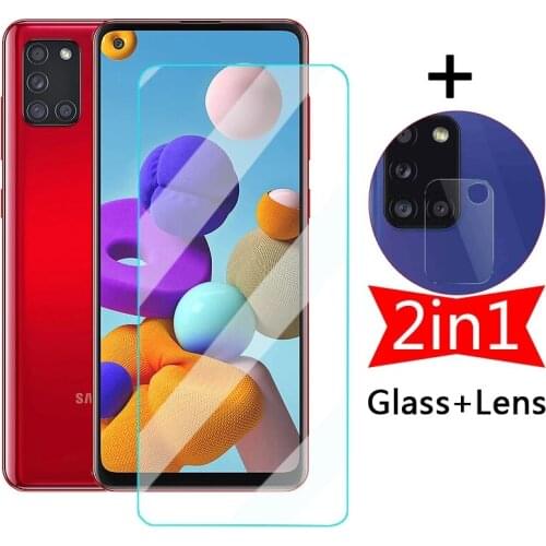2 in 1 Screen Protective Glass for Samsung Galaxy A21s A21 s M21 M21s Camera Lens Film on Sumsung A 21s 21 m 21 Tempered Glass