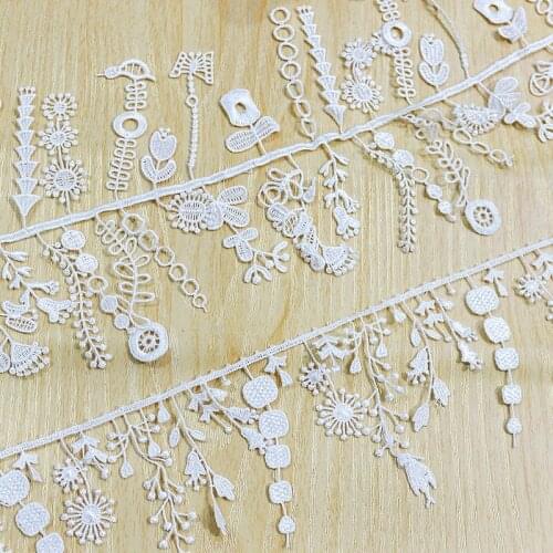 3 Yards/bag New Exquisite Milk Silk Tassels Water Soluble Lace Accessories Curtain Accessories DIY Handmade Decoration