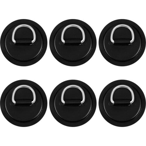 6Pcs D-Ring Patch Inflatable Boat D-Ring Patch D-Ring Pad for Inflatable Boat Kayak Canoe Deck Accessories