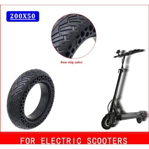 8 Inch Solid Tyre 200X50 Tire for Electric Scooter Accessories Explosion-proof Tubeless Tyres Bee Hive Holes Shock Absorption