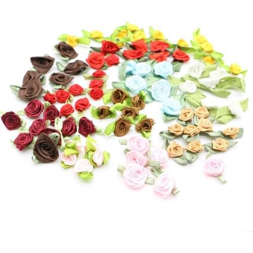 Free shipping 50pcs/lot DIY handmade flower clothes accessories accessories Ribbon roses flower