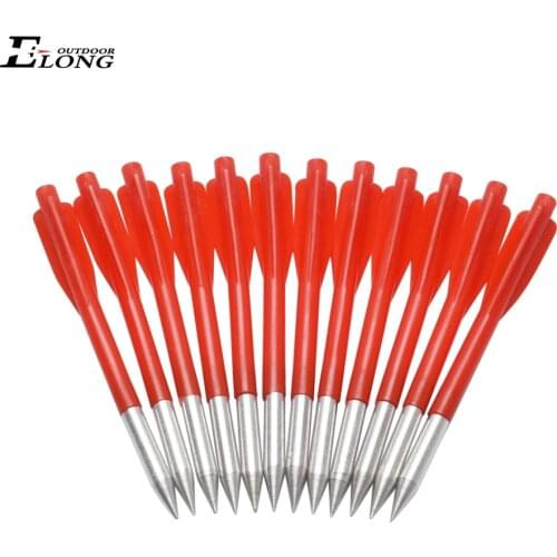 20Pcs 2-4INCH Archery Crossbow bolts Aluminum Tips Bolt Arrow Broadheads Flecha For 50/80 LB Pistol Accurate 2021