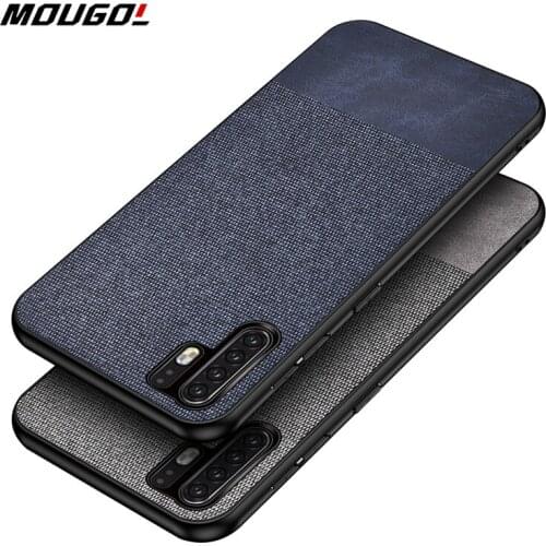 For Huawei P30 Pro Case Shockproof Back Cover Cloth Fabric Silicone Soft Edge for Huawei P20 P30 Mate 20 Pro Lite Nova 3e Case