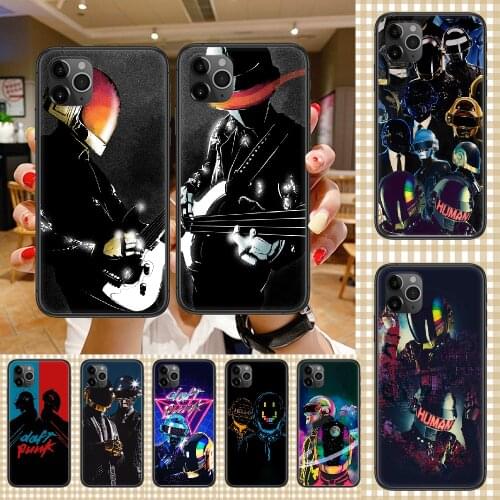 Band Daft Punk Phone Case Cover Hull For iphone 5 5s se 2 6 6s 7 8 12 mini plus X XS XR 11 PRO MAX black art prime trend cover