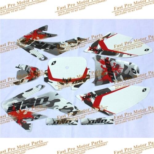 CRF 70 GRAPHICS KIT CRF70 DECO DECALS STICKERS DIRT PIT BIKE SENGE Motocross Kayo BSE Use 1