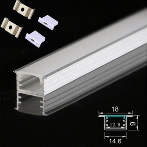 DHL 10-100PCS 1m Recessed LED aluminum profile Led Line light 3528 5050 5630 hard/soft led strip,milky cover aluminum channel