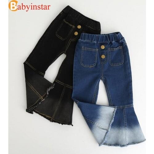 BaByinstar Jeans for Girls Denim Pants Children Casual Clothe Kids Spring Trousers Girls Jeans Children Bottoms For Girls