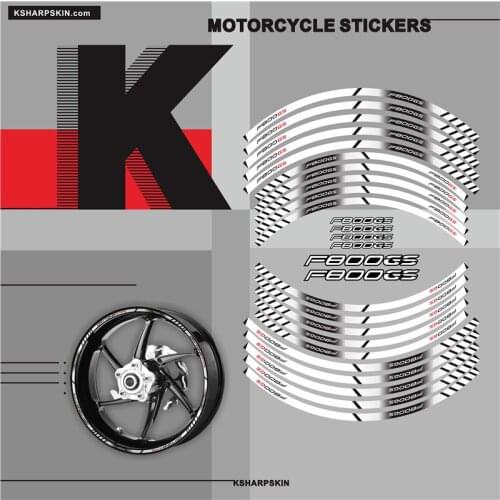 HOT Motorcycle inner wheel Stickers rim reflective decoration decals Fit BMW F800GS