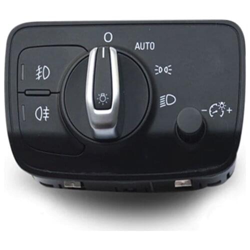 Chrome Xenon Light Auto Headlight Switch Auto Wiper Switch Fog Head Light Lamp Knob For A3 2013-16 8V0 941 531 AE 8V0 941 531L