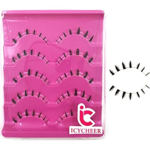 ICYCHEER 5 PairsNatural Handmade Lower Lashes Makeup Maquiagem Fake Eye Lashes Beauty Faux Cils