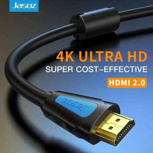 Jasoz HDMI-compatible Cable 4K 60Hz Version 2.0 HDR For Xiaomi Mi Box Laptops Projector PS4 HDTV Splitter Switcher 1.5m 3m 5m
