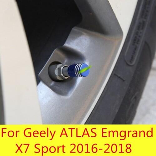 Valve cap automobile tire nozzle cap wheel special aluminum alloy modification For Geely ATLAS Emgrand X7 Sport 2016-2018