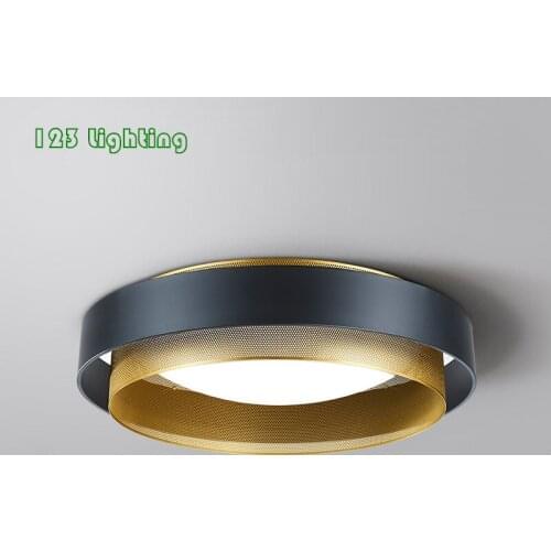 Round Black/Gold LED Ceiling Lights Remote Control Living room Bedroom Ceiling Lamp Surface mount New Art Design Loft Hanglamp
