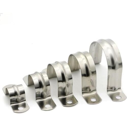 M8~M100 8MM to 100MM riding clip Clamps Pipe saddle Clamps Hose Clips 304 Stainless Steel Plumbing Pipe Saddle Clip Brackets