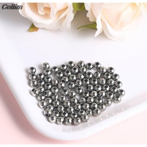 100pcs/lot Copper Ball Crimp End Beads Dia 2.5 mm Stopper Spacer Beads For Diy Jewelry Making Findings Supplies