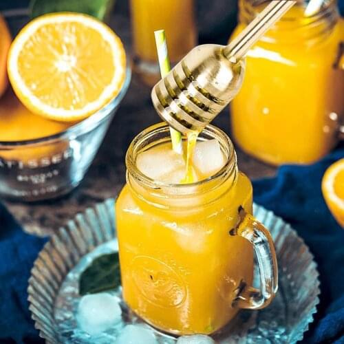 High Quality Mini Stainless Steel Honey Stick Anti-rust Stick Honey Stir Bar Mixing Handle Jar Spoon Honey Spoon Stick