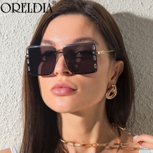 Fashion Rimless Sunglasses 2021 Women Men Square Colorful Sun Glasses Sun Shades Eyewear Luxury Brand Designer Eyeglasses UV400