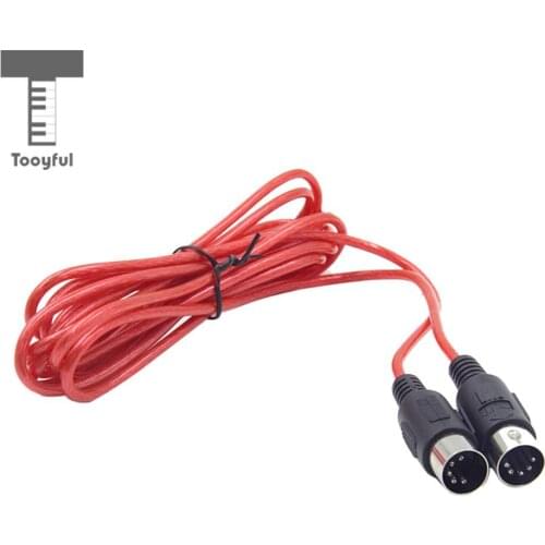 Tooyful Musical MIDI Cord Cable Copper Audio Cord for Electronic Piano Lovers Red
