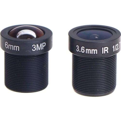 1pc 3.6/6mm Black Security Camera Lens 1/2.7 3MP M12 Aperture Surveillance Camera Lens