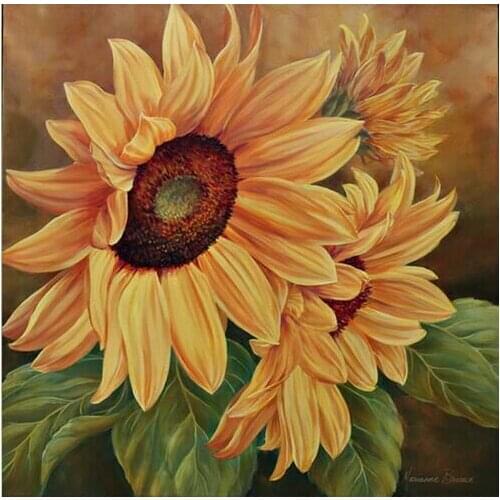 Oneroom Dmc Cross stitch series Home decoration 14/16/18/28 Diy Needlework kits embroidery Cross stitch kit Sunflowers