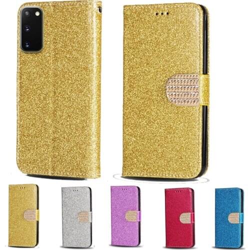 For Samsung S20 Luxury Glitter Diamond Flip Leather Wallet Phone Case For Samsung Galaxy S20 FE Phone cover card slot
