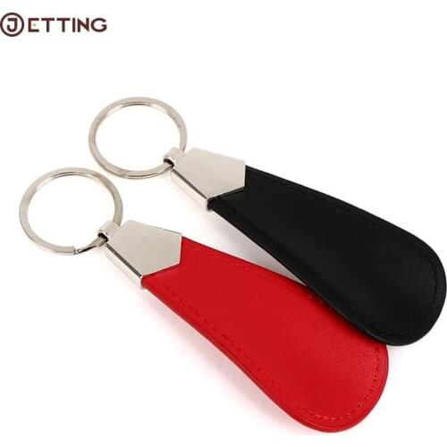 1PC Portable Shoehorn Durable Stainless Steel Faux Leather Easy To Carry Shoes Accessories For Men Women Shoe Horns Key Ring