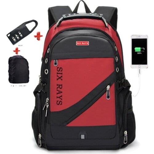 SIXRAYS Children School Bags boy Backpacks Brand Design Teenagers Best Students Usb Charging Backpack Waterproof Schoolbag +lock