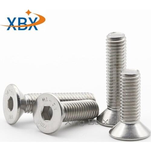 Allen Key Head Din7991 M6X8 M8*10 M10*16 Stainless Steel 304 Hex Socket Flat Countersunk Head Screw