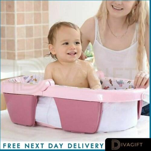 Folding Baby Bath Tub 0-36 Months Anti-Slip Stable Support Non Toxic Plastic Portable Bath Tub Baby Bathtub Dropshipping