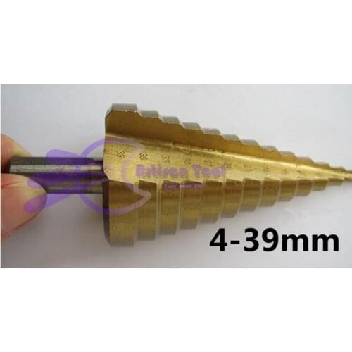4-39mm HSS Step Drill Bit 4241/M2 Steel Titanium Coated Step Cone Drill Bit