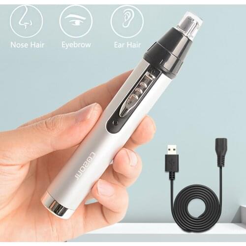 Nose and Ear Trimmer Implement Rechargeable USB Electric Eyebrow Trimer Safe Lasting Face Care Tool Woman Clean Trimer for Men