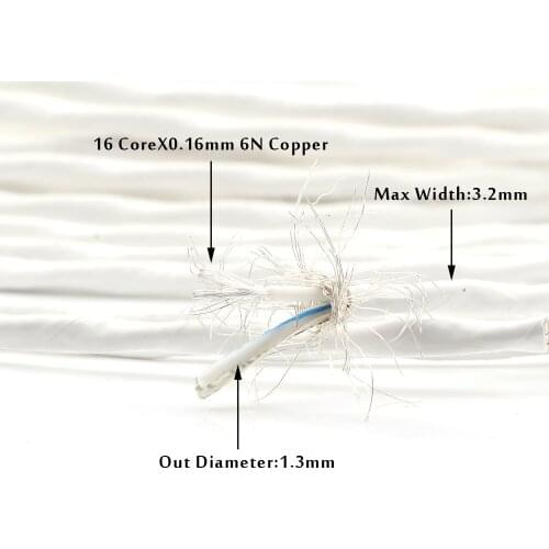 E508 6N copper silver plated Nerve Audio Axon Bulk single cable,XLR Audio Extension Cord,hifi RCA wire,, Silver Bulk Cable