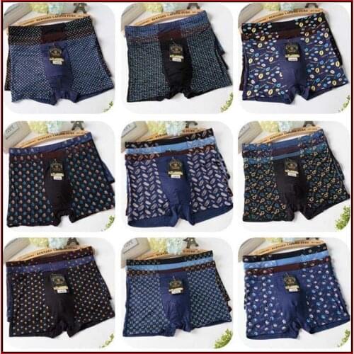 Comfy Men Mens Prints Mens Boxer Underwear Plus Size Panties Underpants For Men Male Free Shipping JONK-008